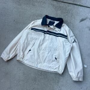 Vintage 90s nautica cream and Navy sailing jacket